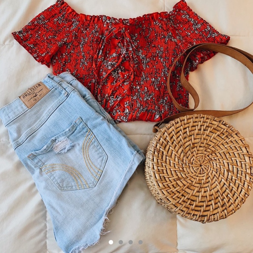 Light Wash Hollister Denim Shorts